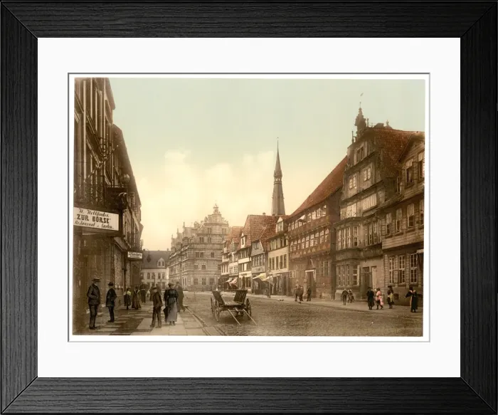 Framed Print : Osterstrasse, Hameln, Hanover, Germany Framed Print : Osterstrasse, Hameln, Hanover, Germany