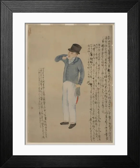 Framed Print : American sailor drinking Framed Print : American sailor drinking