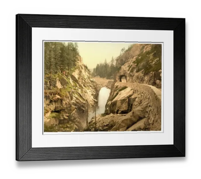 Framed Print : Grimselstrasse, Handegg Falls, I, Bernese Oberland, Switzerl Framed Print : Grimselstrasse, Handegg Falls, I, Bernese Oberland, Switzerl