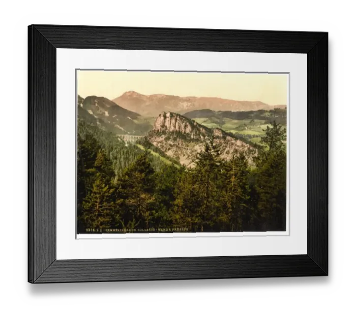 Framed Print : Semmering Railway, Bolleros Road and Rax Alp (i. e. Raxalpe) Framed Print : Semmering Railway, Bolleros Road and Rax Alp (i. e. Raxalpe)