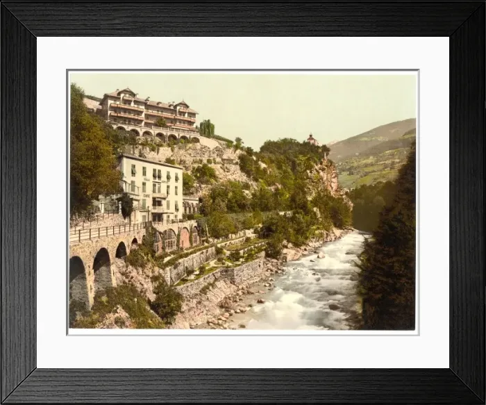 Framed Print : Meran, Gilf-Anlagen and Zenoberg (i. e. Zenoburg), Tyrol, Au Framed Print : Meran, Gilf-Anlagen and Zenoberg (i. e. Zenoburg), Tyrol, Au