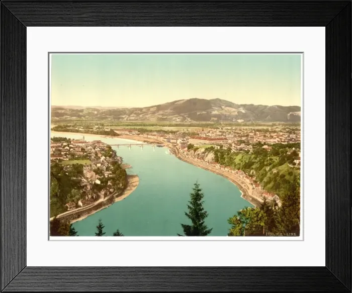 Framed Print : Lintz (i. e. Linz), general view, Upper Austria, Austro-Hung Framed Print : Lintz (i. e. Linz), general view, Upper Austria, Austro-Hung
