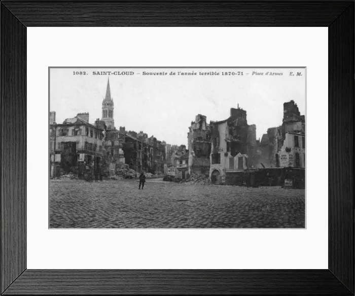 Framed Print : The ruins of Saint Cloud in Paris Framed Print : The ruins of Saint Cloud in Paris