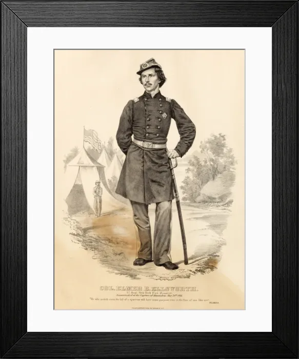 Framed Print : Colonel Elmer E. Ellsworth Framed Print : Colonel Elmer E. Ellsworth