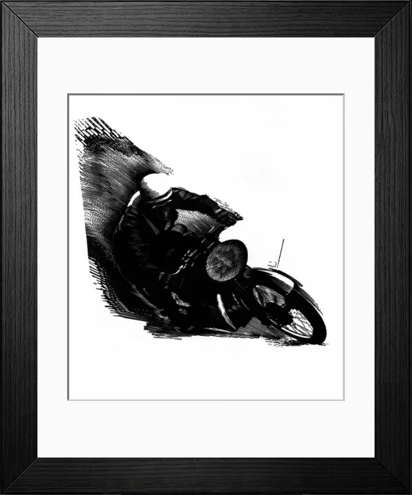 Framed Print : Motorbike. Dramatic black and white motorbike illustration of a motorcycle Framed Print : Motorbike. Dramatic black and white motorbike illustration of a motorcycle