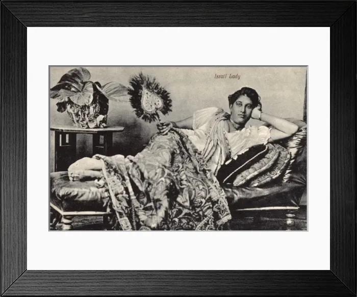 Framed Print : Jewish Woman reclining on a divan Framed Print : Jewish Woman reclining on a divan