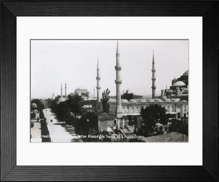 Framed Print : Turkey - Istanbul - The Hippodrome, Blue Mosque / Ayasofya Framed Print : Turkey - Istanbul - The Hippodrome, Blue Mosque / Ayasofya