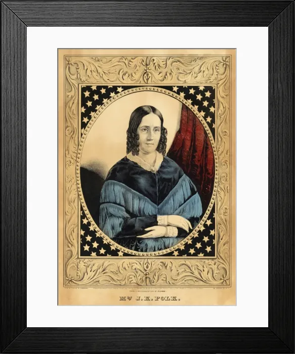 Framed Print : Mrs. J. K. Polk Framed Print : Mrs. J. K. Polk