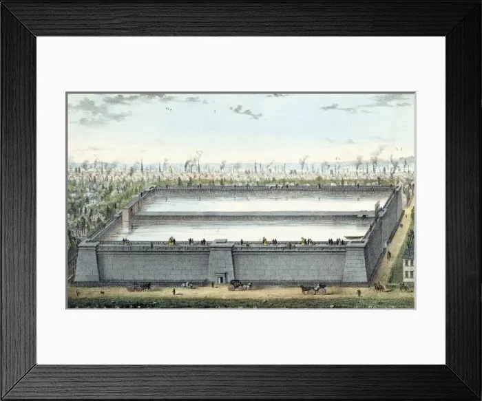 Framed Print : View of the Distributing Reservoir, New York Framed Print : View of the Distributing Reservoir, New York