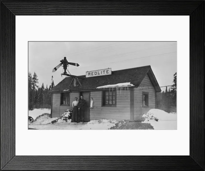 Framed Print : Redlite rail depot, Canda Framed Print : Redlite rail depot, Canda