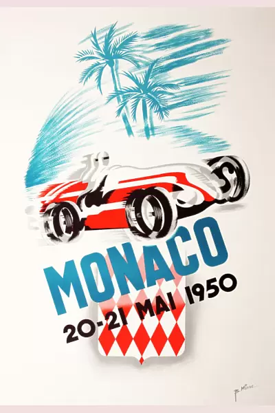 Monaco Grand Prix Poster - 1950