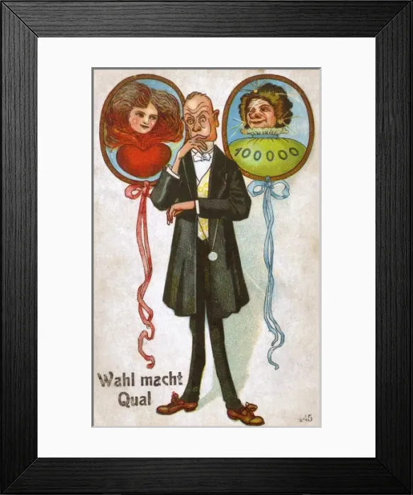 Framed Print : Marrying for Love or for Money Framed Print : Marrying for Love or for Money