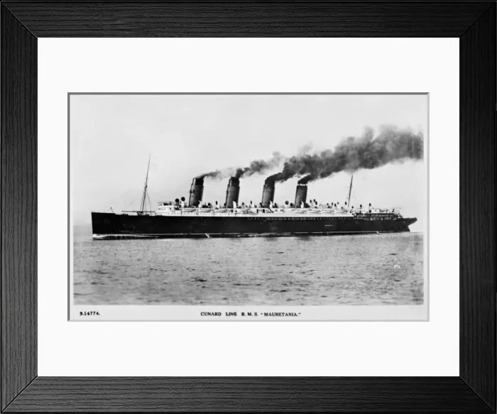 Framed Print : Cunard Line R. M. S. Mauretania Framed Print : Cunard Line R. M. S. Mauretania