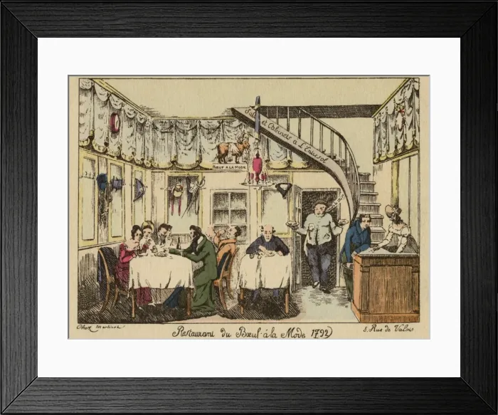 Framed Print : The fashionable restaurant du Boeuf Framed Print : The fashionable restaurant du Boeuf
