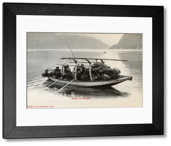 Framed Print : Switzerland - Returning from Market Framed Print : Switzerland - Returning from Market