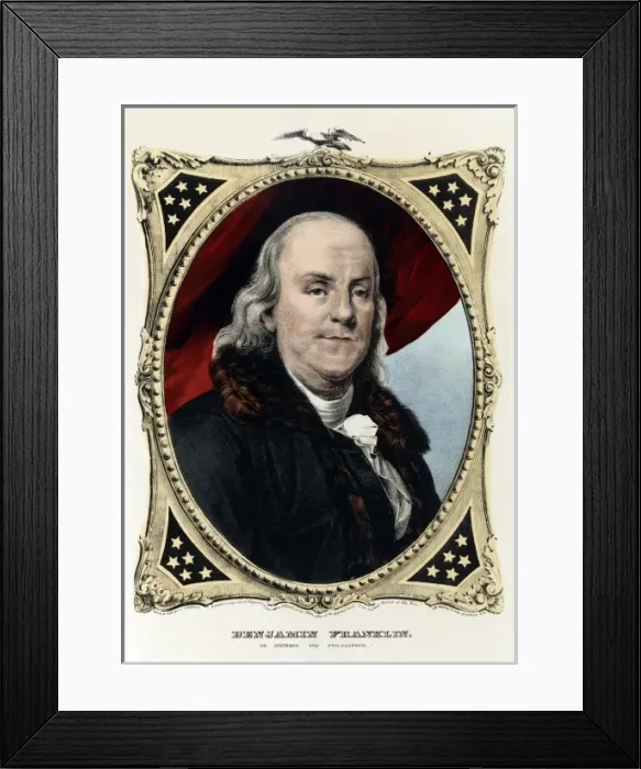 Framed Print : Benjamin Franklin Framed Print : Benjamin Franklin