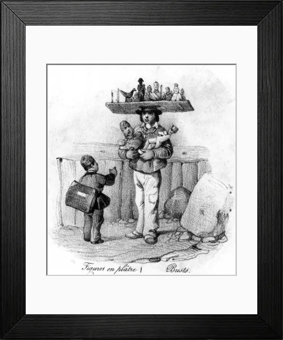 Framed Print : Seller of plaster figurines Framed Print : Seller of plaster figurines