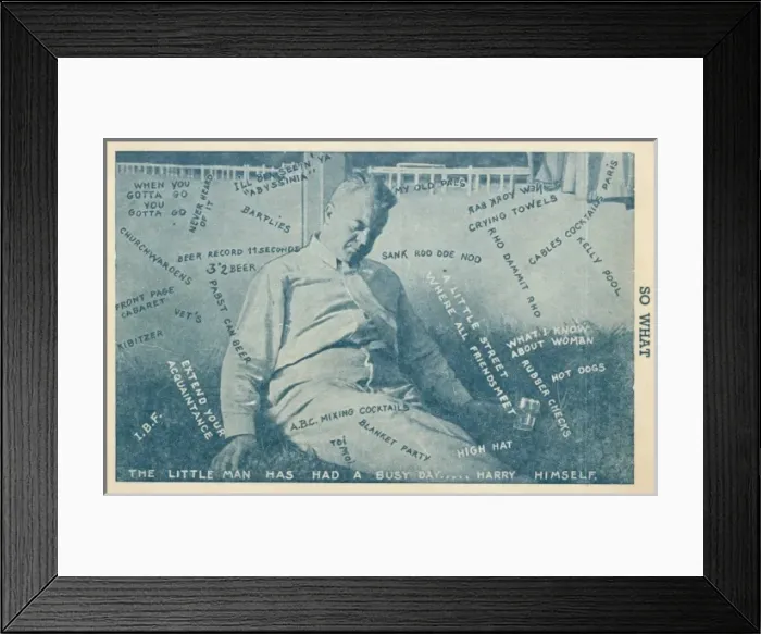 Framed Print : The little man has had a busy day... Harry himself Framed Print : The little man has had a busy day... Harry himself