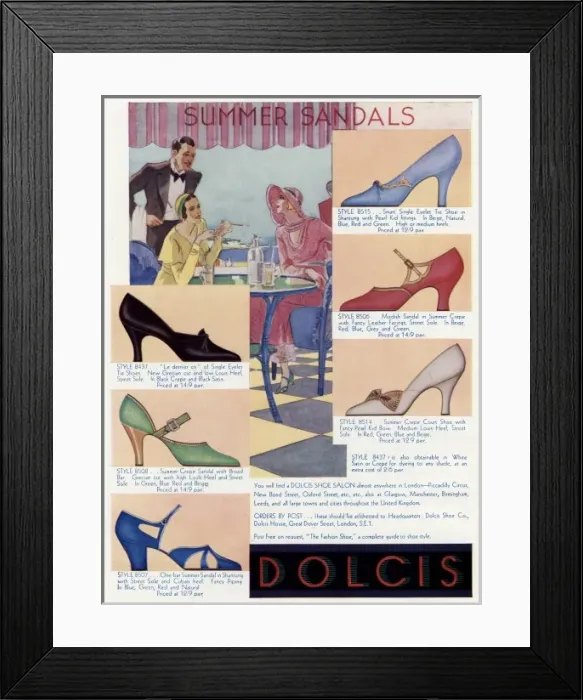 Framed Print : Advert for Dolcis shoes Framed Print : Advert for Dolcis shoes