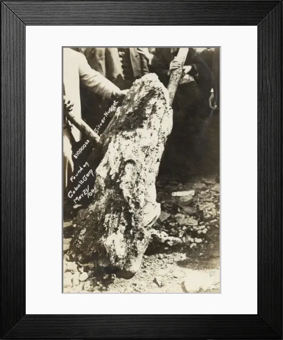 Framed Print : $10000 Silver nugget found in Cobolt, Canada Framed Print : $10000 Silver nugget found in Cobolt, Canada