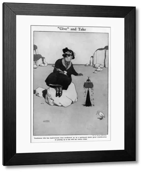 Framed Print : Give and Take by William Heath Robinson Framed Print : Give and Take by William Heath Robinson