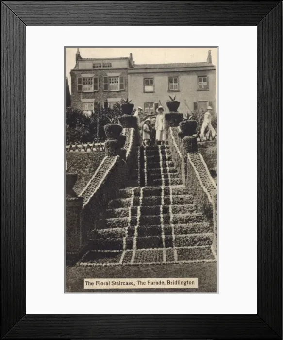 Framed Print : Floral Staircase at The Parade, Bridlington, Yorkshire Framed Print : Floral Staircase at The Parade, Bridlington, Yorkshire