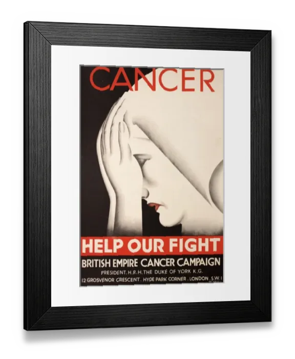 Framed Print : British Empire Cancer Campaign Poster Framed Print : British Empire Cancer Campaign Poster