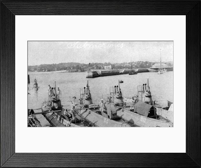 Framed Print : Royal Navy B class submarines in harbour Framed Print : Royal Navy B class submarines in harbour