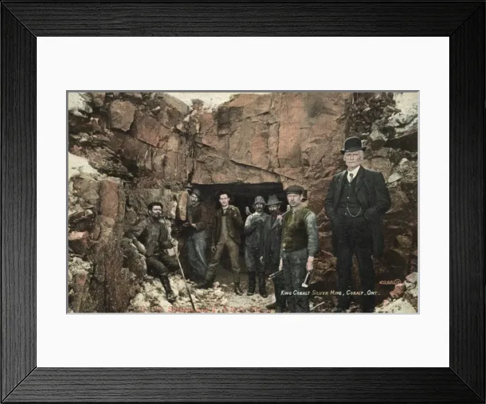 Framed Print : The foreman and miners pose for a photograph Framed Print : The foreman and miners pose for a photograph