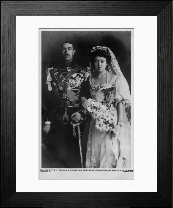 Framed Print : Prince & Princess Gustavus Adolphus of Sweden Framed Print : Prince & Princess Gustavus Adolphus of Sweden