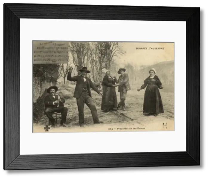 Framed Print : Rural folk doing the Bourr饠D Auvergne dance Framed Print : Rural folk doing the Bourr饠D Auvergne dance