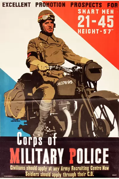 Recruitment poster for the Corps of Military Police