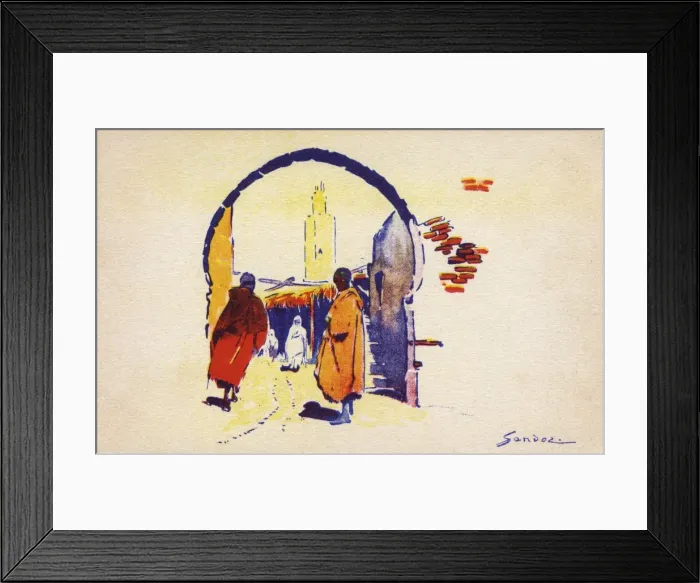 Framed Print : Street Scene in Tangier Morocco Framed Print : Street Scene in Tangier Morocco