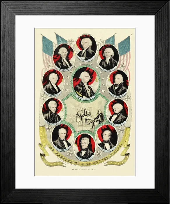 Framed Print : Presidents of the United States Framed Print : Presidents of the United States