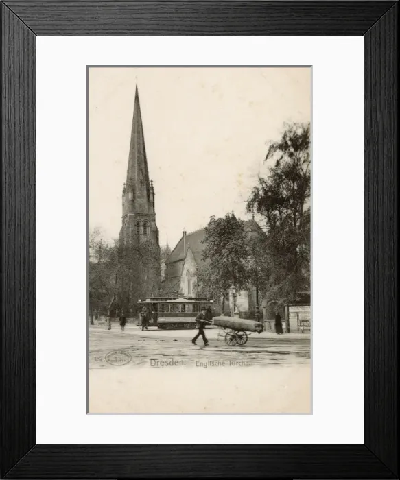Framed Print : The English Church, Dresden, Germany Framed Print : The English Church, Dresden, Germany