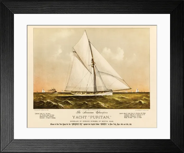 Framed Print : The American Champion Yacht Puritan Framed Print : The American Champion Yacht Puritan
