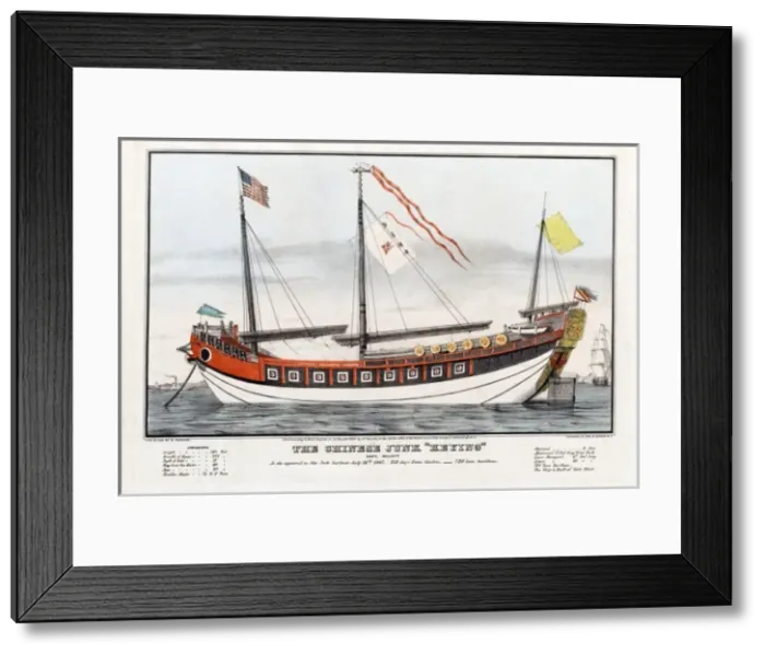Framed Print : The Chinese Junk Keying Framed Print : The Chinese Junk Keying