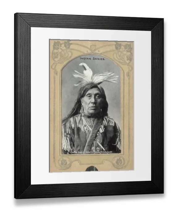 Framed Print : Portrait of Crow Eagle, North Piegan Indian Chief Framed Print : Portrait of Crow Eagle, North Piegan Indian Chief