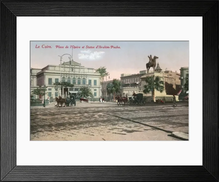 Framed Print : Place of opera and Statue of Ibrahim Pasha Framed Print : Place of opera and Statue of Ibrahim Pasha