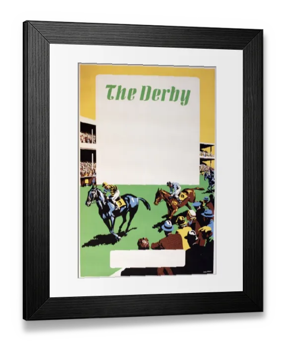 Framed Print : Poster Design for the Derby Framed Print : Poster Design for the Derby