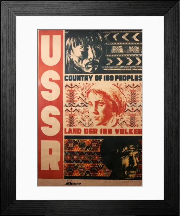 Framed Print : The USSR - Country of 189 peoples Framed Print : The USSR - Country of 189 peoples