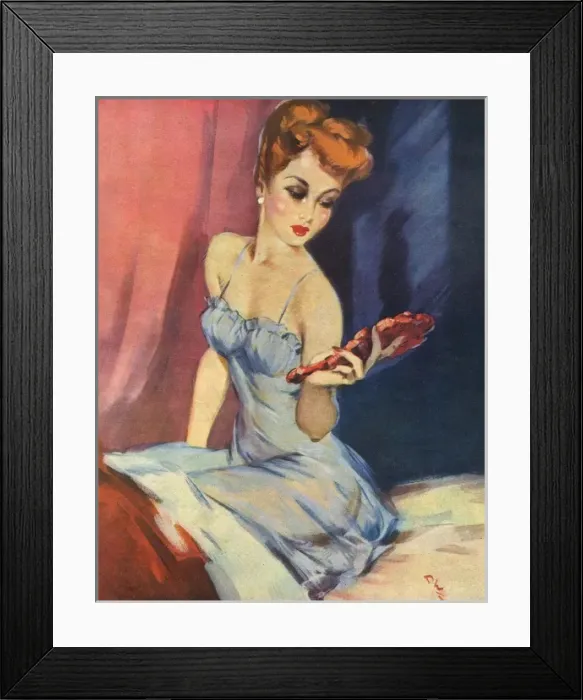 Framed Print : Beauty on Parade, American Weekly pin up by David Wright Framed Print : Beauty on Parade, American Weekly pin up by David Wright