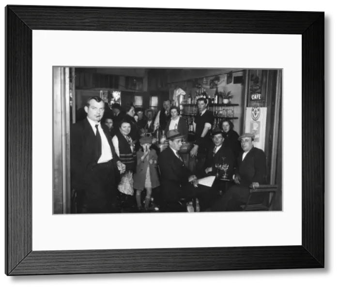 Framed Print : A typical French cafe. 20th century Framed Print : A typical French cafe. 20th century