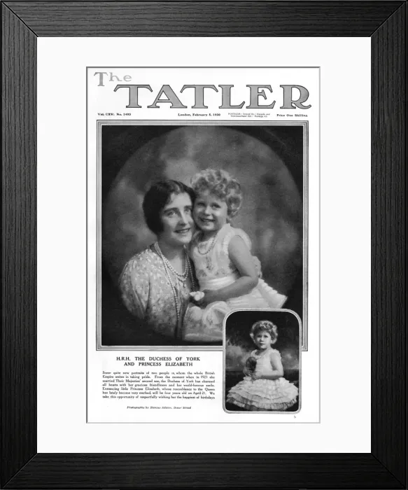 Framed Print : Princess Elizabeth and her mother, 1930 Framed Print : Princess Elizabeth and her mother, 1930