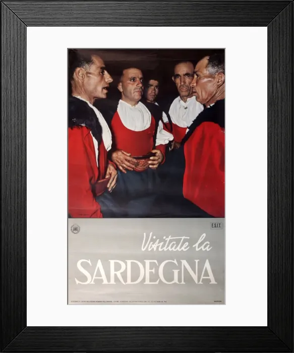 Framed Print : Promotional poster for Sardinia - Singing group Framed Print : Promotional poster for Sardinia - Singing group