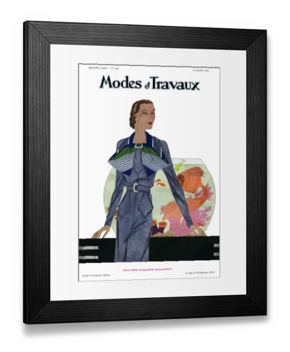 Framed Print : Modes et Travaux front cover. Art deco Framed Print : Modes et Travaux front cover. Art deco