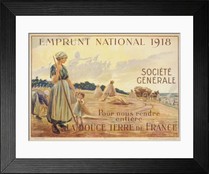 Framed Print : Emprunt National 1918. Societe Generale, pour nous rendre en Framed Print : Emprunt National 1918. Societe Generale, pour nous rendre en