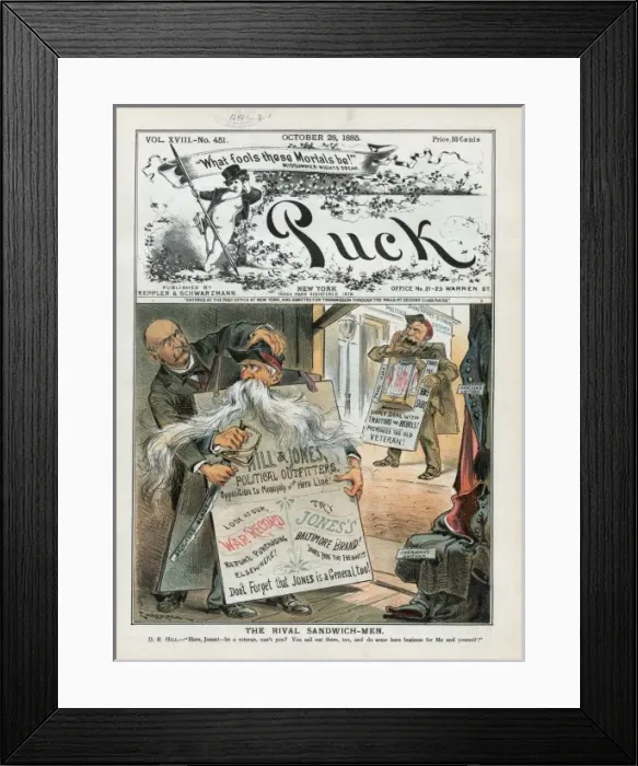 Framed Print : The rival sandwich-men Framed Print : The rival sandwich-men
