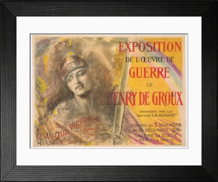 Framed Print : Exposition de l oeuvre de guerre de Henry de Groux. Ouverte Framed Print : Exposition de l oeuvre de guerre de Henry de Groux. Ouverte