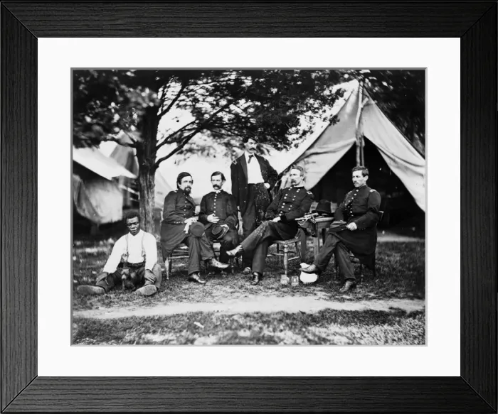Framed Print : General Napoleon Bonaparte McLaughlen and staff near Washing Framed Print : General Napoleon Bonaparte McLaughlen and staff near Washing